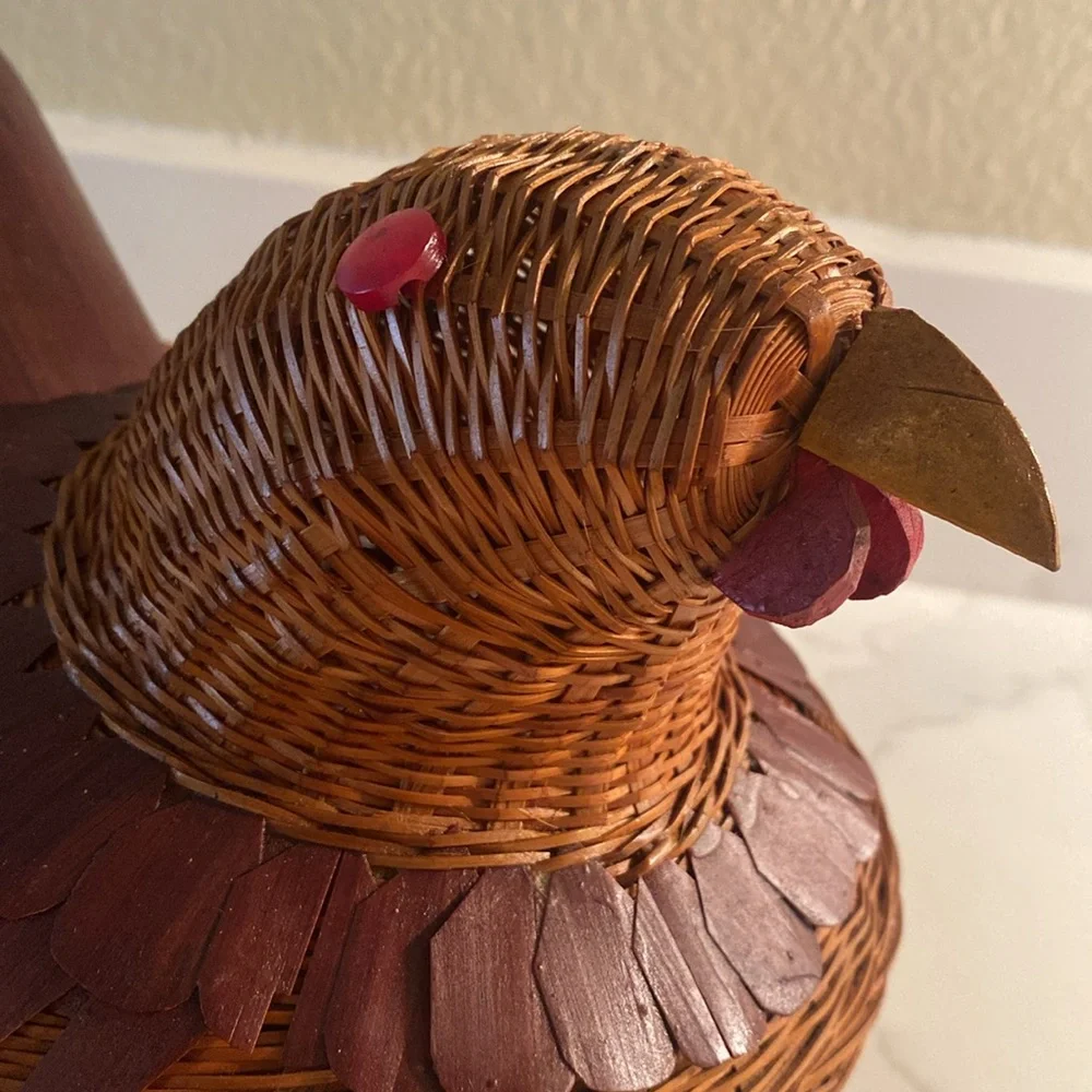Vintage Chicken Basket with Lid